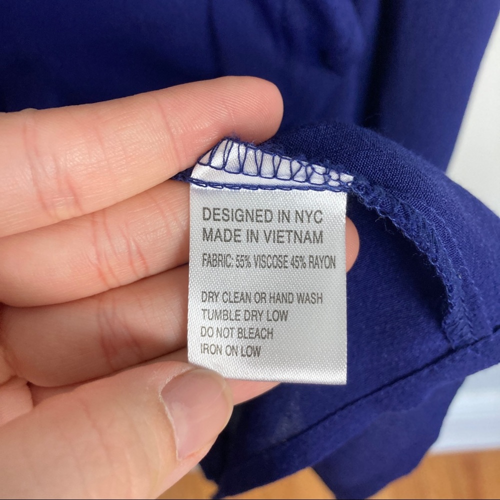 Yumi Kim Navy Wrap Midi Dress with Side Tie - Picture 8 of 10